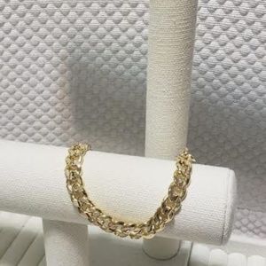 COPY - 14K. Yellow Gold Solid 8mm Anklet Cuban Link Chain Diamond Cut